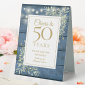 Plaque De Table Salue À 50 Ans De Verdure Rustique (In SItu (Mariage))