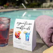 Plaque De Table Sangria Blue Hawaii Pool Signature Cocktails Menu (InVersositu (sur table))