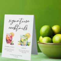 Sangria Mojito Signature Cocktails Menu