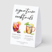 Plaque De Table Sangria Moscow Mule Signature Cocktails Menu (Verso)