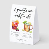 Plaque De Table Sangria Moscow Mule Signature Cocktails Menu (Recto)