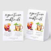 Plaque De Table Sangria Moscow Mule Signature Cocktails Menu (Recto/verso)