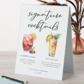 Plaque De Table Sangria Pina Colada Signature Cocktails Menu (En SItu (Tableau))