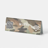Plaque De Table Scan Connect Camouflage Table Tent Sign Design (Verso)