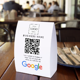 Plaque De Table Scan de site Web des avis Google Logo d'entreprise