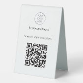Plaque De Table Scan du logo de l'entreprise pour afficher le code (Verso)