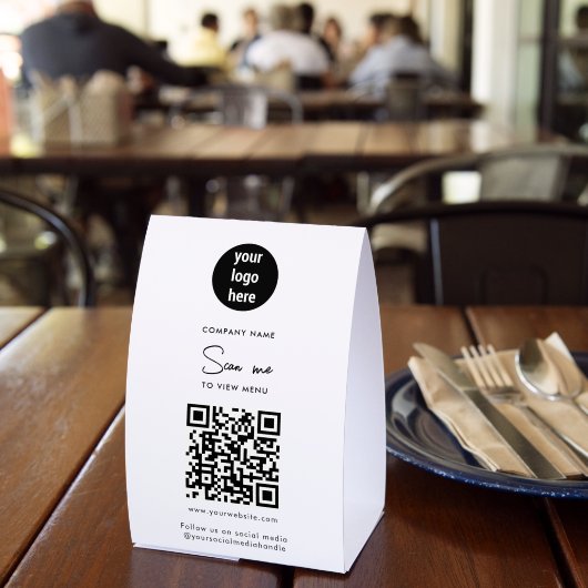 Plaque De Table Scan Me To View Menu Order QR Code  (Insitu (restaurant))
