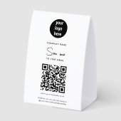 Plaque De Table Scan Me To View Menu Order QR Code  (Verso)