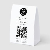 Plaque De Table Scan Me To View Menu Order QR Code  (Recto)
