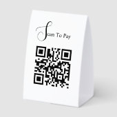 Plaque De Table Scan personnalisé pour payer (Verso)