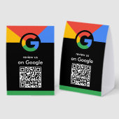 Plaque De Table Scan Professionnel pour Examiner le Code QR Google (Recto/verso)