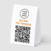 Plaque De Table Scan to Order QR Code Restaurant (Verso)