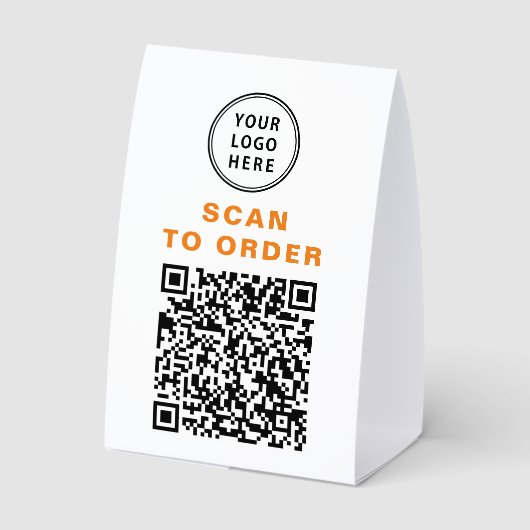 Plaque De Table Scan to Order QR Code Restaurant (Verso)
