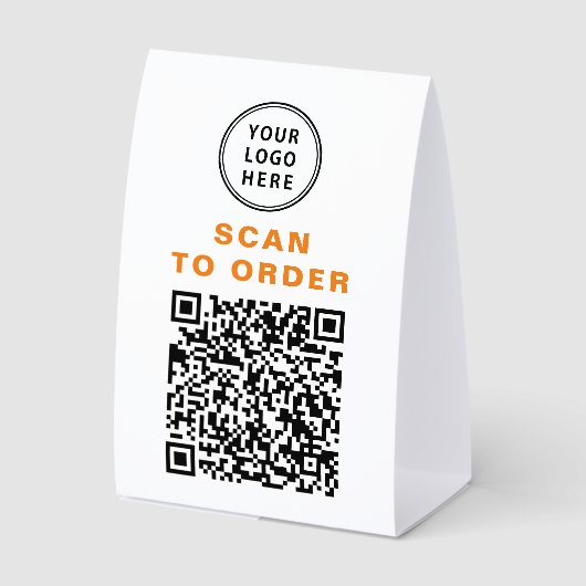 Plaque De Table Scan to Order QR Code Restaurant (Recto)