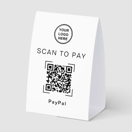 Plaque De Table Scan to Pay | Modern Temporary Payment Solution (Verso)