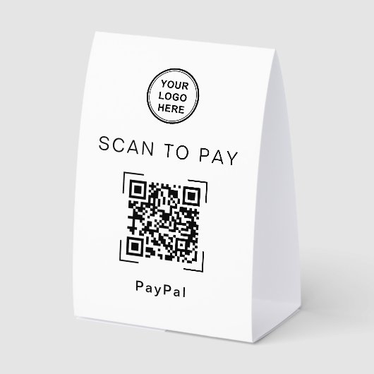 Plaque De Table Scan to Pay | Modern Temporary Payment Solution (Recto)