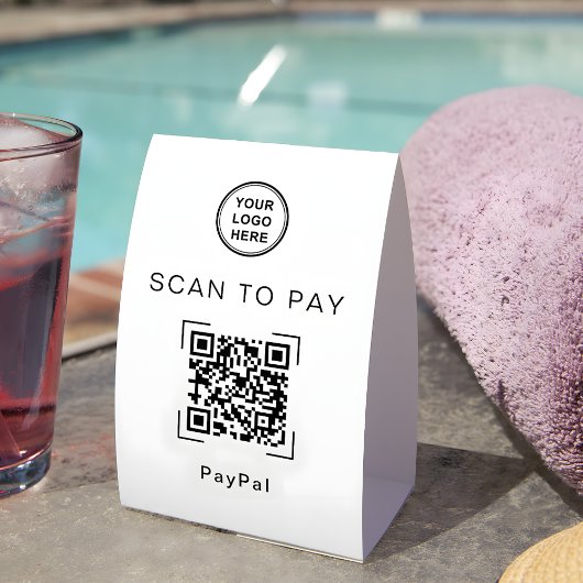 Plaque De Table Scan to Pay | Modern Temporary Payment Solution