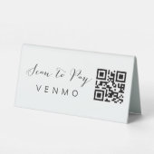 Plaque De Table Scanner le code QR Mobile de la table de retrait (Verso)