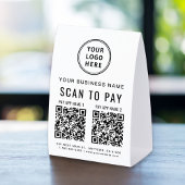 Plaque De Table Scanner pour payer 2 codes QR