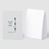 Plaque De Table scanner pour payer les détails du code QR venmo ca (Recto/verso)
