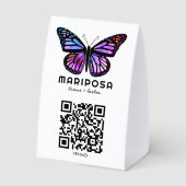 Plaque De Table SCANNER POUR PAYER QR Papillon Esthéticienne Salon (Verso)