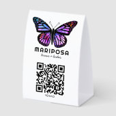 Plaque De Table SCANNER POUR PAYER QR Papillon Esthéticienne Salon (Recto)