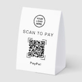 Plaque De Table Scanner pour Payer | Solution de Paiement Temporai (Verso)