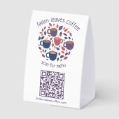 Plaque De Table SCANNEZ LE CODE QR MENU Café Espresso (Verso)