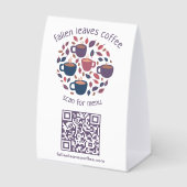Plaque De Table SCANNEZ LE CODE QR MENU Café Espresso (Recto)