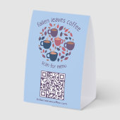 Plaque De Table SCANNEZ LE CODE QR MENU Café Espresso (Verso)