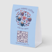 Plaque De Table SCANNEZ LE CODE QR MENU Café Espresso (Recto)