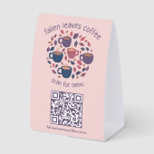 Plaque De Table SCANNEZ LE CODE QR MENU Café Espresso (Recto)