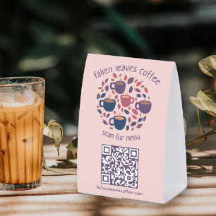 Plaque De Table SCANNEZ LE CODE QR MENU Café Espresso