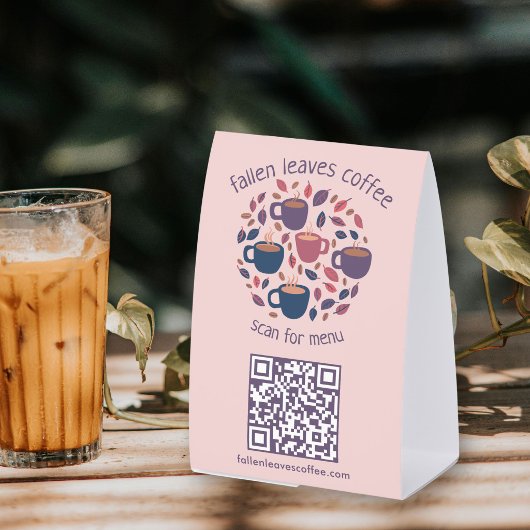 Plaque De Table SCANNEZ LE CODE QR MENU Café Espresso