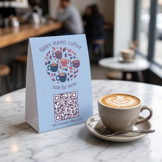 Plaque De Table SCANNEZ LE CODE QR MENU Café Espresso