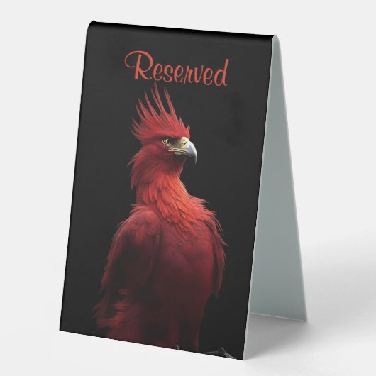 Plaque De Table Scarlet Phoenix Est Fièrement Réservé (Recto)