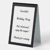 Plaque De Table Scorpio Black Scorpion Star Sign Custom Anniversai (Verso)