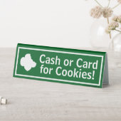 Plaque De Table Scoutisme - Espèces ou carte pour les cookies (En SItu (Tableau))