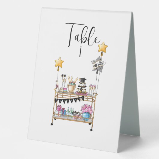 Plaque De Table Script de graduation du panier à barres (Recto)