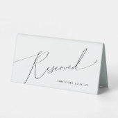 Plaque De Table Script minimaliste Whimsical réservé (Verso)