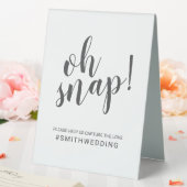 Plaque De Table Script moderne Oh Snap Mariage Sign (In SItu (Mariage))
