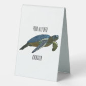Plaque De Table Sea turtle cartoon (Verso)