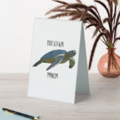 Plaque De Table Sea turtle cartoon (En SItu (Tableau))