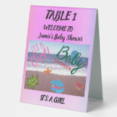 Plaque De Table Seashells Starfish Wives : Un bébé fille's Ocean (Recto)