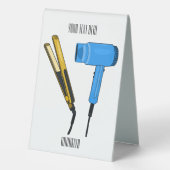 Plaque De Table Sèche-cheveux & lisseuse-cheveux illustration (Verso)