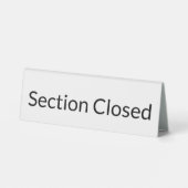 Plaque De Table Section Closed White (Verso)