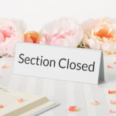 Plaque De Table Section Closed White (In SItu (Mariage))