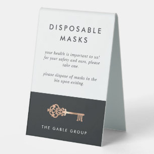 Plaque De Table Sécurité Des Vols Immobiliers Portez Un Masque