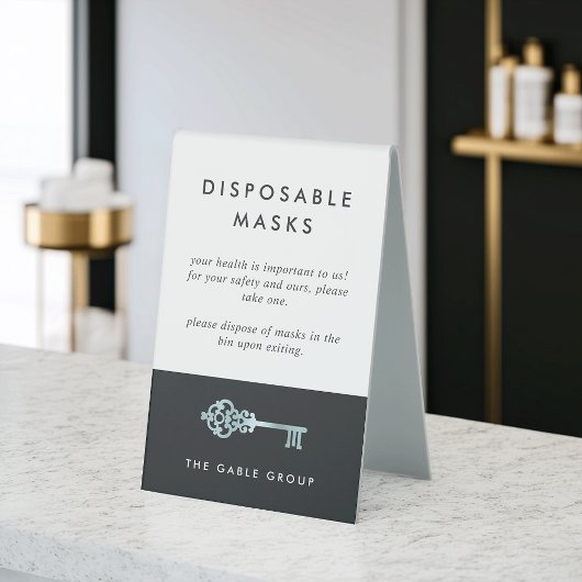 Plaque De Table Sécurité Des Vols Immobiliers Portez Un Masque