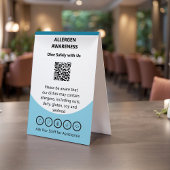 Plaque De Table Sensibilisation verticale personnalisée aux allerg